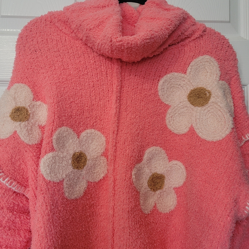 POL Coral Floral Cowl Neck Sweater - Picture 2 of 6